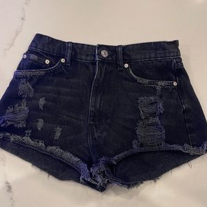 ZARA Black Cut-Off Shorts, Size 2